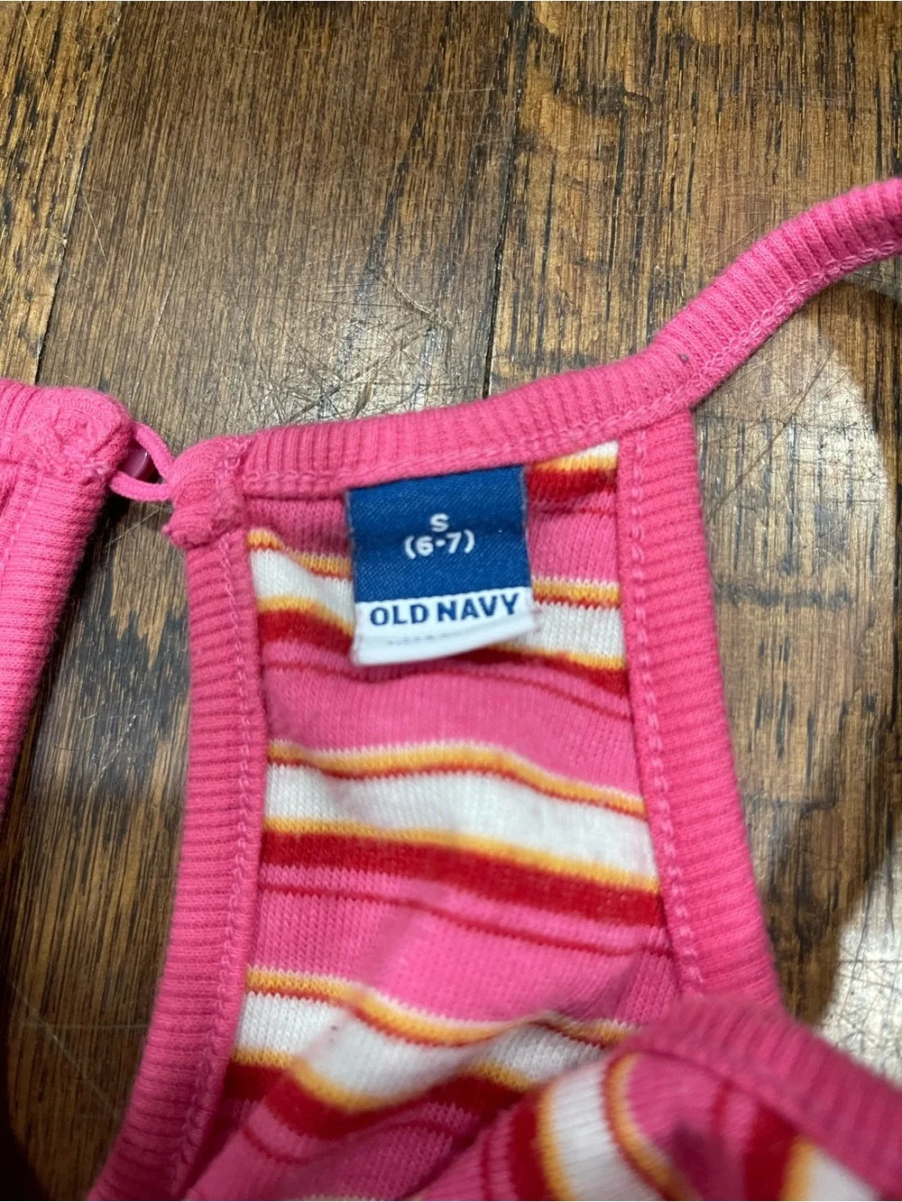 Old Navy Girls Pink Striped Romper size 6/7